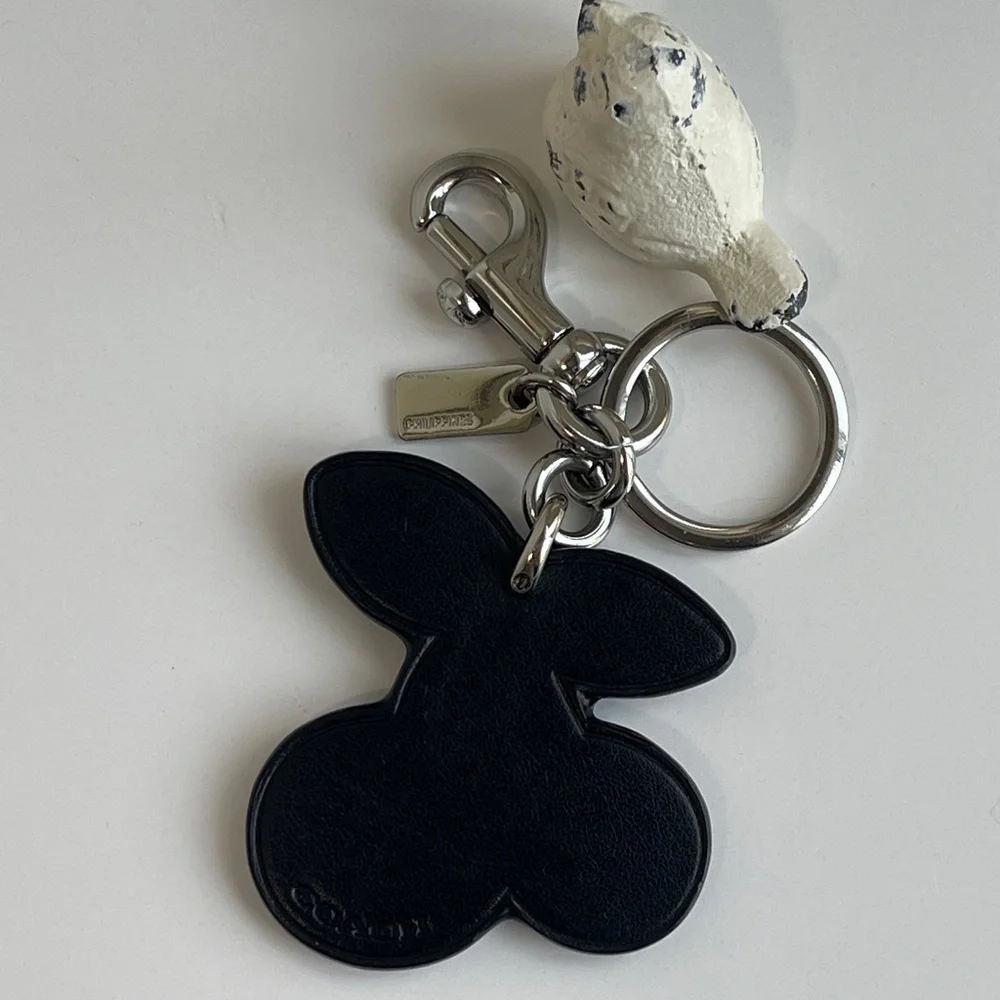 COACH Cherry Leather Bag Charm Key Fob